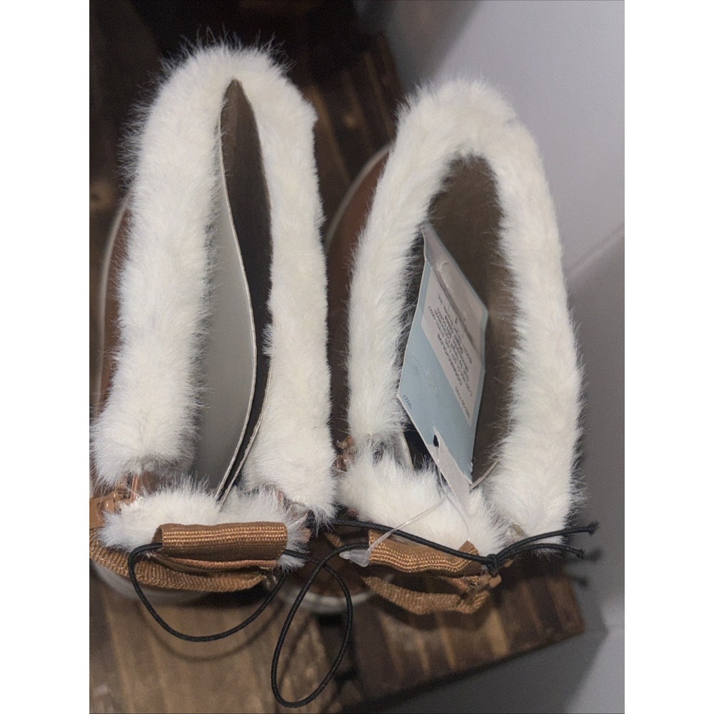 NEW Cat & Jack Warm Winter boots Girls Size 1, faux-suede shearling-style New - Picture 5 of 12